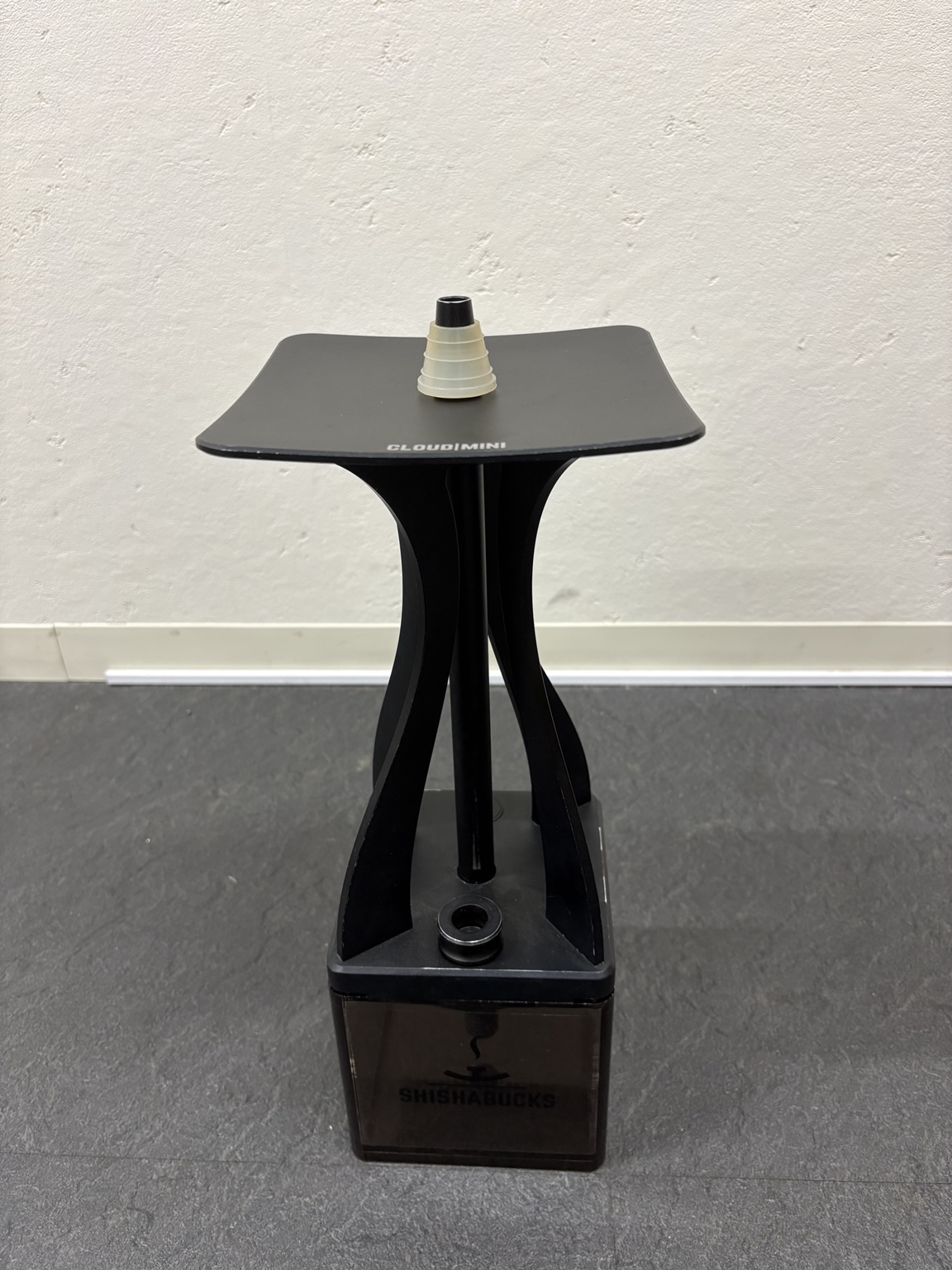SHISHABUCKS Cloud Mini Second Edition ブラックの正面全体と汎用品のパッキン